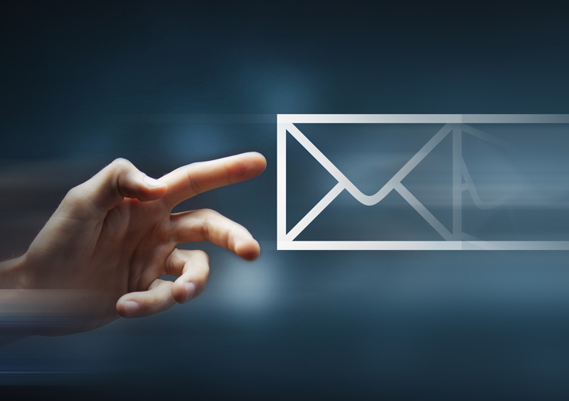 send-message Envelope symbol inviting visitors to contact Atlantic International